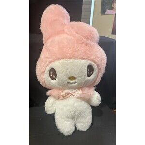 Sanrio My Melody Pink Fuzzy Plush Toy No Tags Ribbons Cute